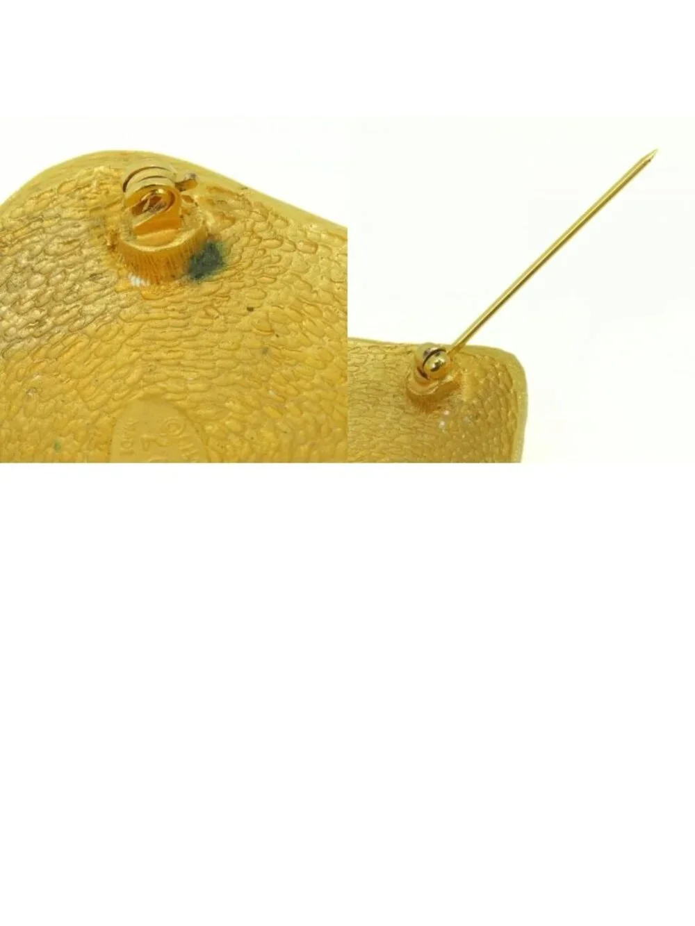 Chanel Brooch CC Logo Metal Gold 29 Diamond Plated